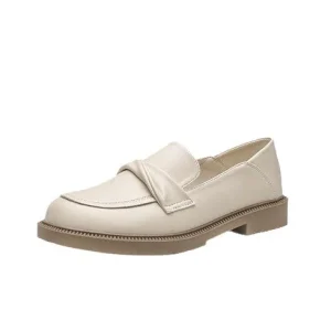 Explosions Soft PU Toe Slip On Loafers Women’s Low Heel Flat Fashionable All-match Single-layer Wear Resistant Retro