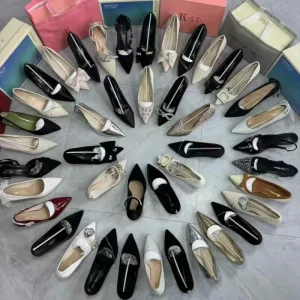 F2637 Women’s Pointed Toe Ankle Strap Block Thin Heels Sandals Party Dress Pumps Shoes