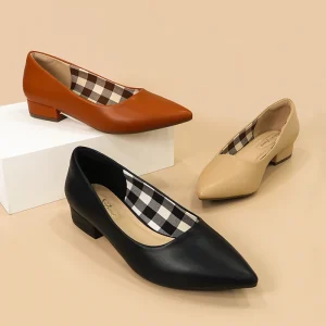 FACTORY MANUFACTORY fabrica Women’s Shoes Oem Ladies slip on Pointed Toe Flat with Heels Dress Shoes Women’s Pumps