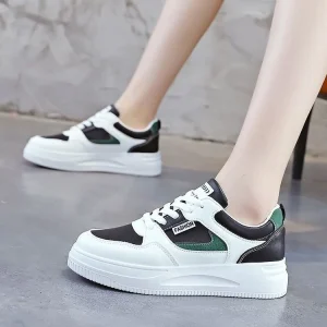 FD20 Spring and Autumn Women’s Shoes Casual Running Small White Shoes Thick Bottom Student Sports Board Shoes