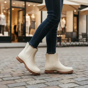FSZ-25 Factory Direct Sale Women’s Adult Low Tube Rain Boots Waterproof Non-slip Thickened Wear-resistant Fashion Outdoor