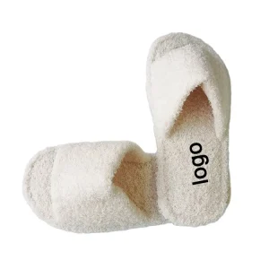 Factory Autumn Winter Spring Women Flat Bottom Towel Soft Indoor House Home Slide Slippers for Lady Girls