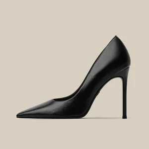 Factory Custom Female High Heels Point Toe Soft Leather 6/8/10cm Heel Women Stiletto High Heel Pumps