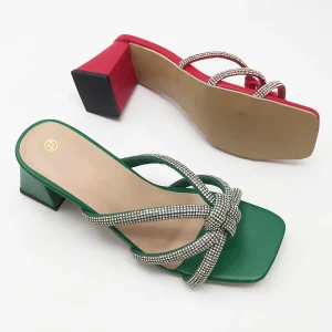 Factory Custom Sexy Ladies Women Heels with Rhinestones Footwear Ladies High Heels Shoes
