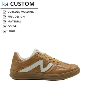 Factory Custom Women’s Breathable Lightweight Durable PU Lace Up Anti Slip Flat Thick PVC Sole Platform Shoes