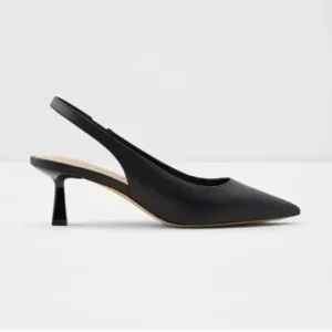 Factory Design Pointed Toe Dress Shoe Kitten Low Heel Pumps Genuine Leather Slingback Women Dress Shoes