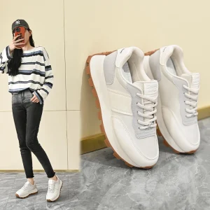Factory Direct Autumn New Ins Style Clunky Women’s Shoes Student Breathable Running Sports Sneakers Heighten Casual Shoes