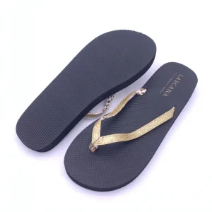 Factory Direct Customization Women’s Thick Black Flip Flops