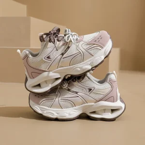 Factory Direct Ladies Casual Lace Up Sneakers Women’s Mesh Chunky Dad Shoes Breathable Platform Sport Shoes