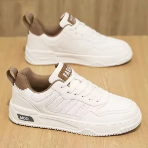 Factory Direct Sales Of Flat Shoes PU Waterproof Men’s Walking Shoes Casual Low Cut Board Shoes