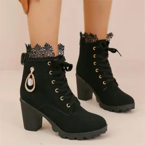 Factory Direct Women’s Boots Autumn and Winter Rhinestone Boot Women’s High Heel Fashion Boot