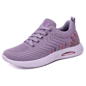 Factory Direct Women’s Fashion Sneakers Casual Lace up Knit Breathable Sneakers Ladies Designers Sneakers