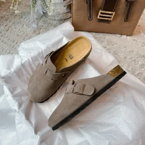 Factory Direct Women’s Genuine Leather Mule Clog Shoes Anti slip Comfortable Lightweight Soft Platform Design