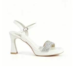Factory Direct Women’s Rhinestone Block Heel Platform Sandals Ankle Strap High Heel Party Shoes