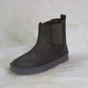 Factory Direct Women’s Winter Comfortable Daily Fashion Classic Minimalist Atrovirens Suede Snow Boots with Elastic Strap