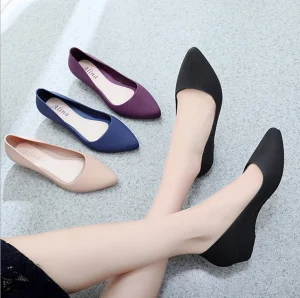 Factory Flats Women’s Wedge Heel and Soft Sole Occupation Casual Walk Lady Shoes