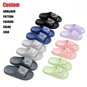 Factory New Women’s Minimalist Style Open Toe Summer Indoor Home Bathroom Silent Non Slip Face Pattern