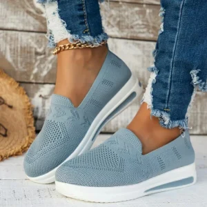 Factory OEM Custom Women’s Casual Shoes Breathable Summer Slip On Flat Women’s Walking Shoes