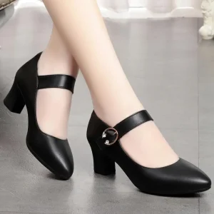 Factory Price PU Soft Rubber Sole Office Shoes Modern Comfortable Women’s Work Flats