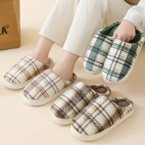Factory Price Winter Slippers for Women Autumn Warm Fuzzy Breathable Cotton Slippers Indoor Warm Soft Female Slippers