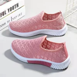 Factory Sale Comfortable Casual Women’s Sneaker Breathable Outdoor Walking Sport Shoes Rubber Outsole Cotton Lining