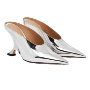 Factory Slipper Pointed Toe Mules Women Summer Newest Shoes for Lady Dress Sexy Thin High Heels Women slippers