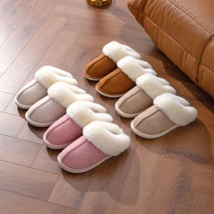 Factory Women’s Cotton Slippers Winter Close-Toe Indoor Casual Slides Non-Slip Design for Summer Autumn Seasons