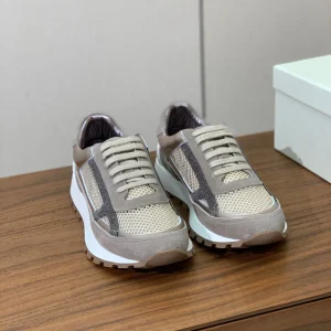 Factory Women’s High-End Mesh Thick Soled Walking Style Shoes New Beaded Suede Casual Sports Shoes in Early Spring