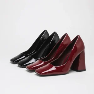 Factory Women’s PU Pointed Toe High Heels Pumps Elegant Office Summer Dress Shoes Height Increasing
