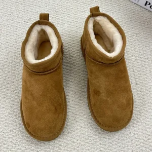Factory Women’s Snow Boots with Thick Bottom Waterproof Non-Slip Warm Cotton Explosion-Style Bread Shoes with Logo
