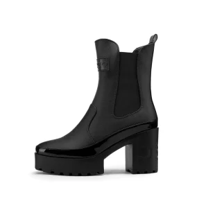 Factory Women’s Solid Sole Vegan Boots Grape Leather Mid Calf Boots Heels Women and Ladies