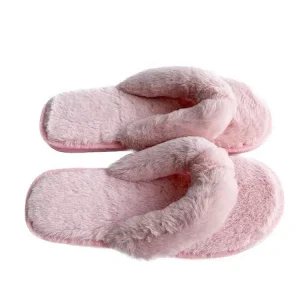 Factory’s Latest Style Women’s Flip Flops Winter Autumn Fluffy Plush Faux Fur Comfortable Lady Bedroom Slippers Warm Soft Spring