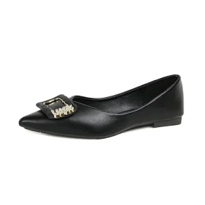 Fairy French Pointed Closed Toe Slip On Mary Jane Flats PU Upper Comfortable Light Weight Women’s Spring Summer Fashion Trend