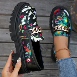 Fashion Casual Loafers Match Non Slip Women’s Shoes Comfortable Light Sole Small Leather