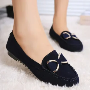 Fashion Casual Sneakers Women’s Flat Shoes Ladies Elegant Butterfly Knot Comfortable Shoes Women Soft Classic Office Shoes