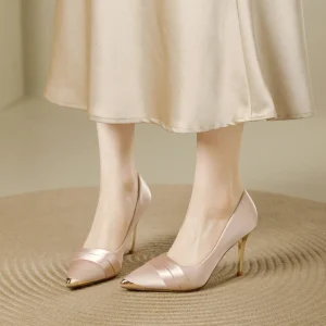 Fashion Closed Toe Design Light Elegant Thin High Heels Femme Dress Shoes Ladies Pumps Heeled Sandals for Women