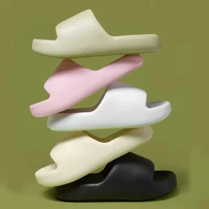 Fashion EVA Upper Ladies Cloud Flat Slide Slippers Flat Shoe Casual Slide Slippers for Women