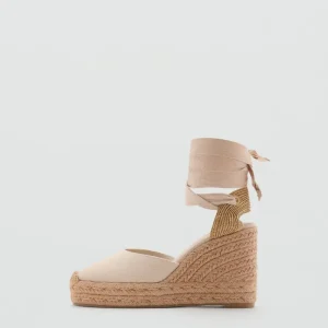 Fashion Espadrille Wedge Sandals for Women Ankle Tie Up Closed Toe Shoes Casual Summer Party Platform Heels