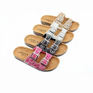 Fashion Flat Cork Women’s Slippers Colorful Printed Gravel Beach Bohemian Open-toed Breathable Women’s Slipper Sandals