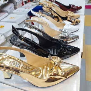 Fashion High Heels Women’s Shoes High Quality Bow Pearl Wedding Shoes Mix