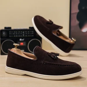 Fashion Leather Slip on Dress Shoes Hard Wearing Breathable Formal Loafers Shoes Men Convenience Men Casual Shoe Sneaker