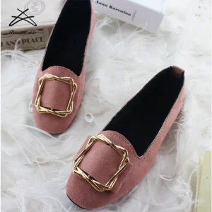 Fashion Low Heel Slip-On Loafers Women Elegant Flat Dress Shoes for Ladies