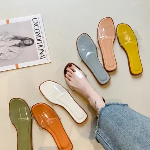 Fashion Mix Solid Colors Lady PU Sandals Womens slippers