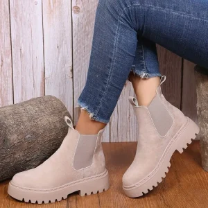 Fashion Products Ankle High Velvet Fabric Platform Boots for Ladies Women’s Casual Shoes