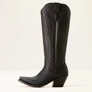 Fashion Retro Elegant Waterproof Pointed Toe Chunky Heel Western Cowboy Boots Knee-High Women’s Height Increasing