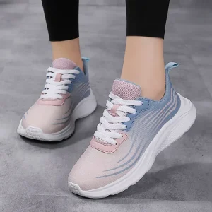 Fashion Sneakers Women Casual Lace up Shoes Running Women’s Sneakers Hard Wearing Fashion Breathe Shoes