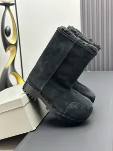Fashion Snow Boots Platform Lift Warm Cotton Shoes Big Head Design Women’s Long Boots