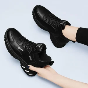 Fashion Trend Lace up Anti slip Breathable Casual Running Women Sports Shoes