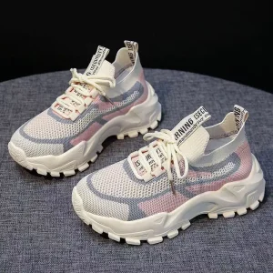 Fashion Trend Lightweight Women Sneakers Comfortable Casual Shoes Breathable Mesh Non slip Sole Fitness Walking Shoes for Women