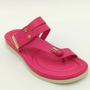 Fashion Trend Summer Women’s Toe Exposing PU Thick Heel Sandals Non Slip Leisure Flat Sandals